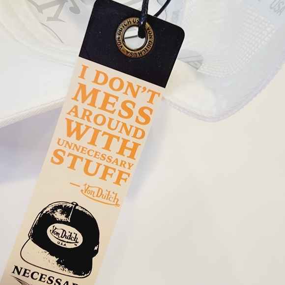 VON DUTCH WHITE RUBBER PATCH LOGO TRUCKER HAT OS Classic Y2K NWT! - Picture 7 of 9